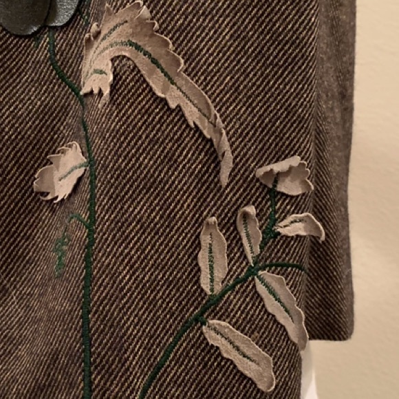 NWT Vintage 1998 Yantha Faux Fur Collar Jacket Blazer Embroidered Boho Chic Med - Picture 5 of 7